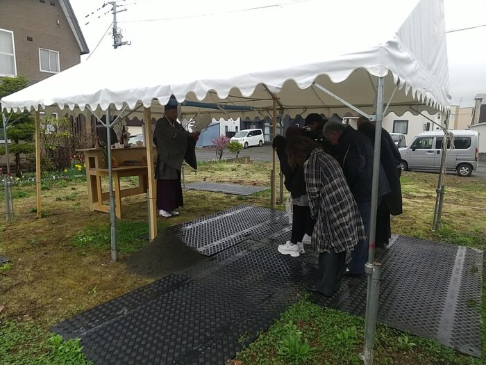 岩見沢市H様邸地鎮祭